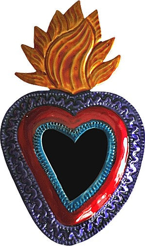 Colored Ex-Voto Heart Mirror