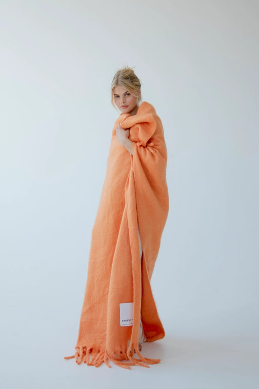 The Reykjavik Throw - 100% Recycled - Apricot