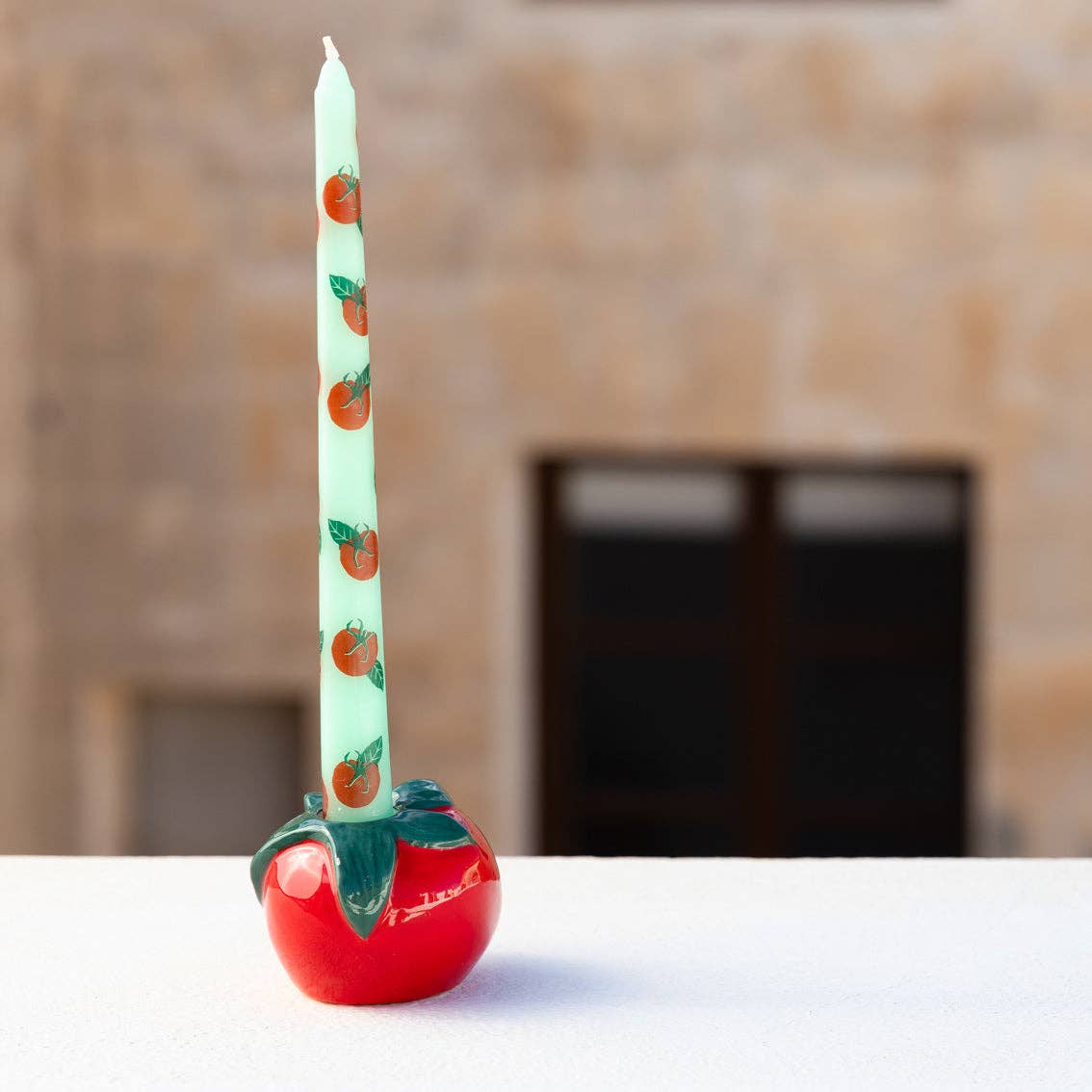 Tomato Ceramic Candle Holder