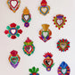 Colored Ex-Voto Heart Mirror