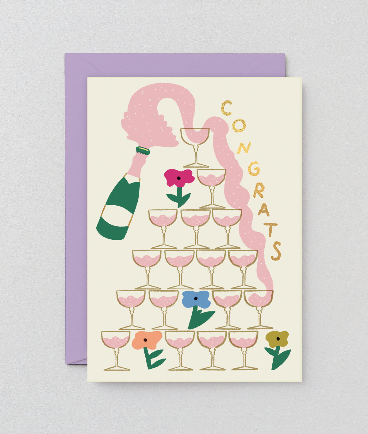 Congrats Champagne Greeting Card