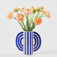 Blue Butterfly Ceramic Vase