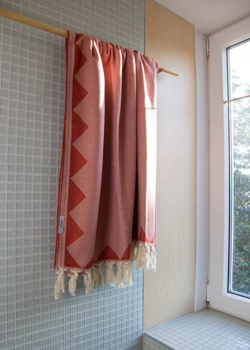 The "Kestane"Hamam Towel - Red