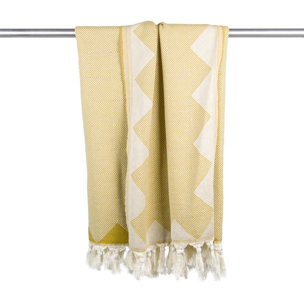 The "Kestane"Hamam Towel - Yellow