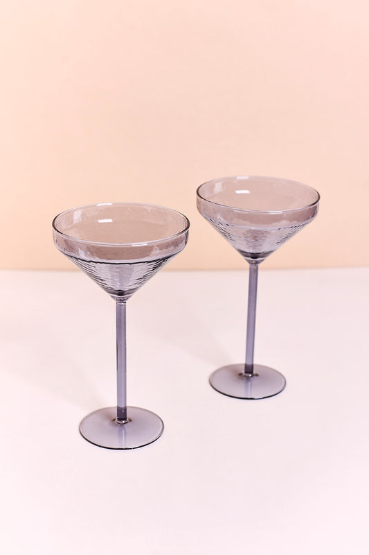 Martini Glass - Grey Set of 2