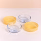 Glass Claude Bowls - Blue and Yellow Set of 4