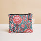 Cotton Makeup Pouch - Coral