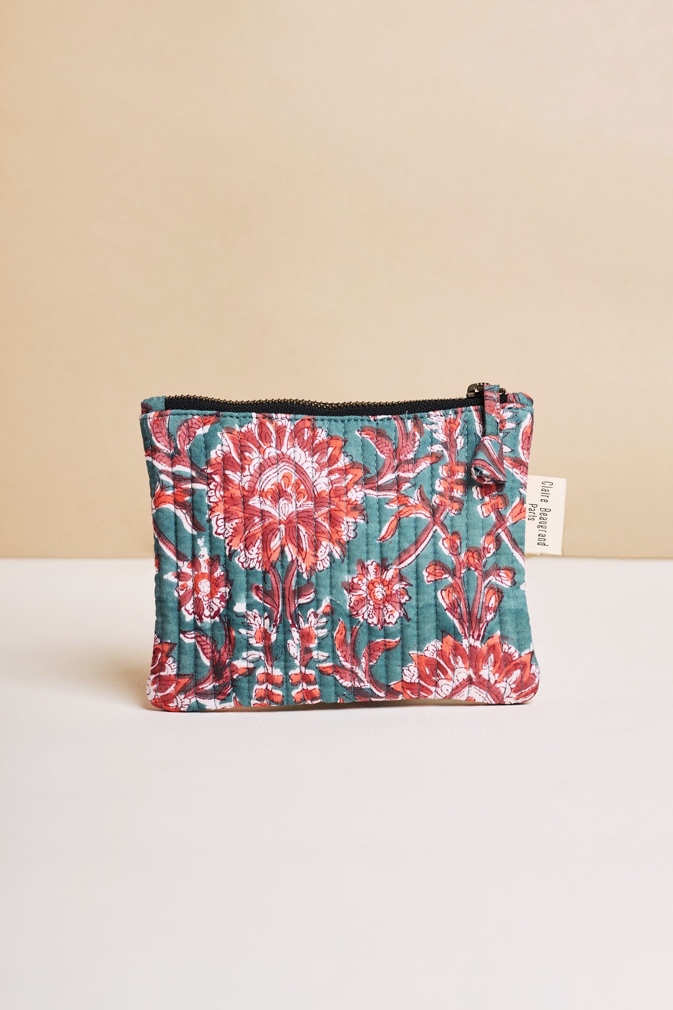 Cotton Makeup Pouch - Coral