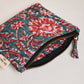 Cotton Makeup Pouch - Coral