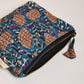 Cotton Makeup Pouch - Blue