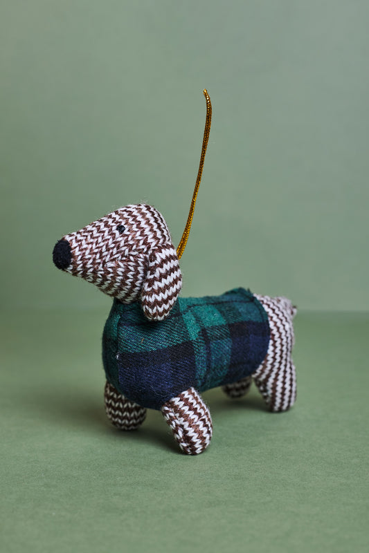 Knitted Sausage Dog in Jumper Ornament