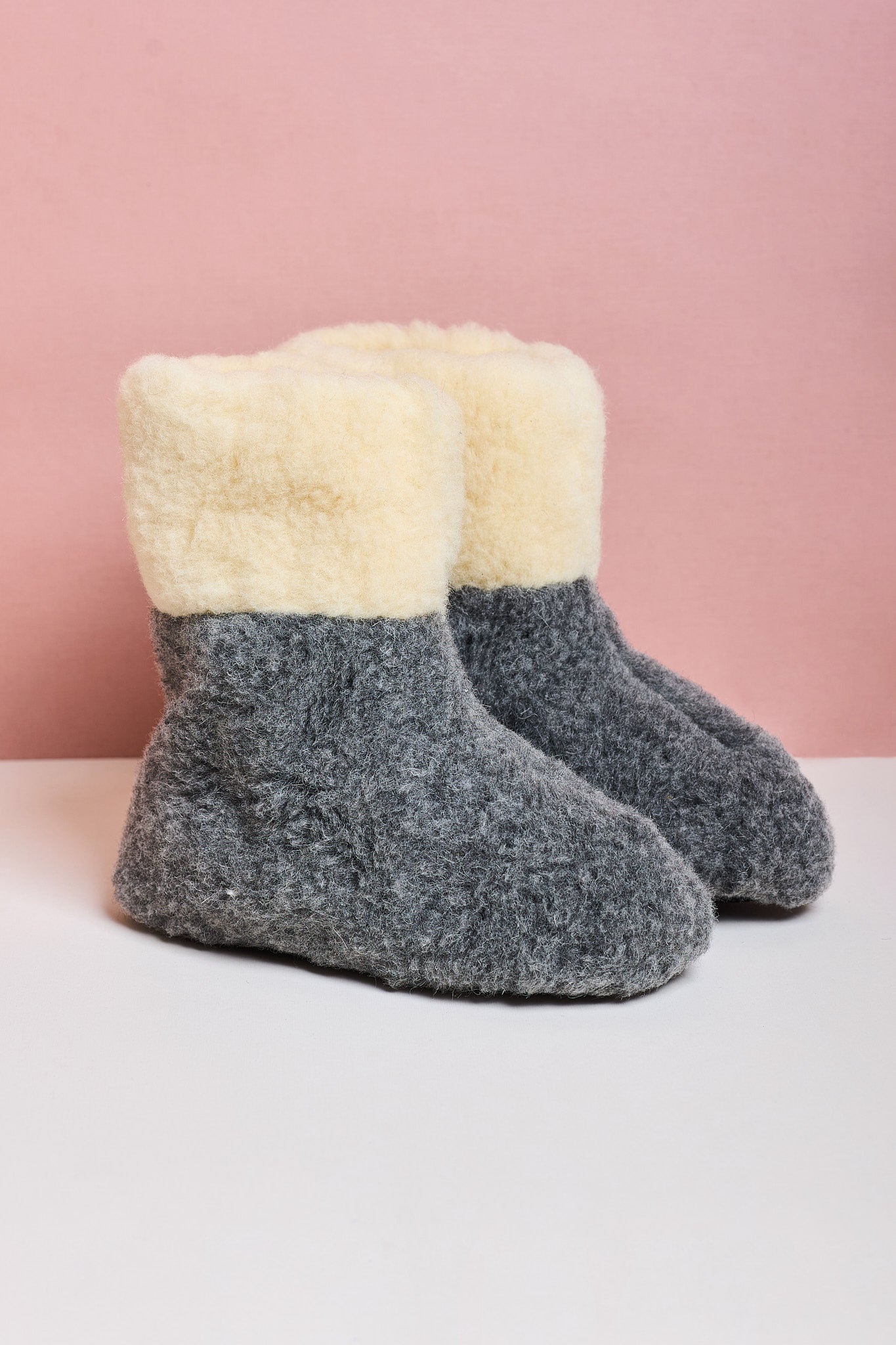 Tall Wool Slippers - Graphite