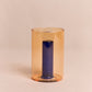 Yellow & Blue Reversible Glass Vase