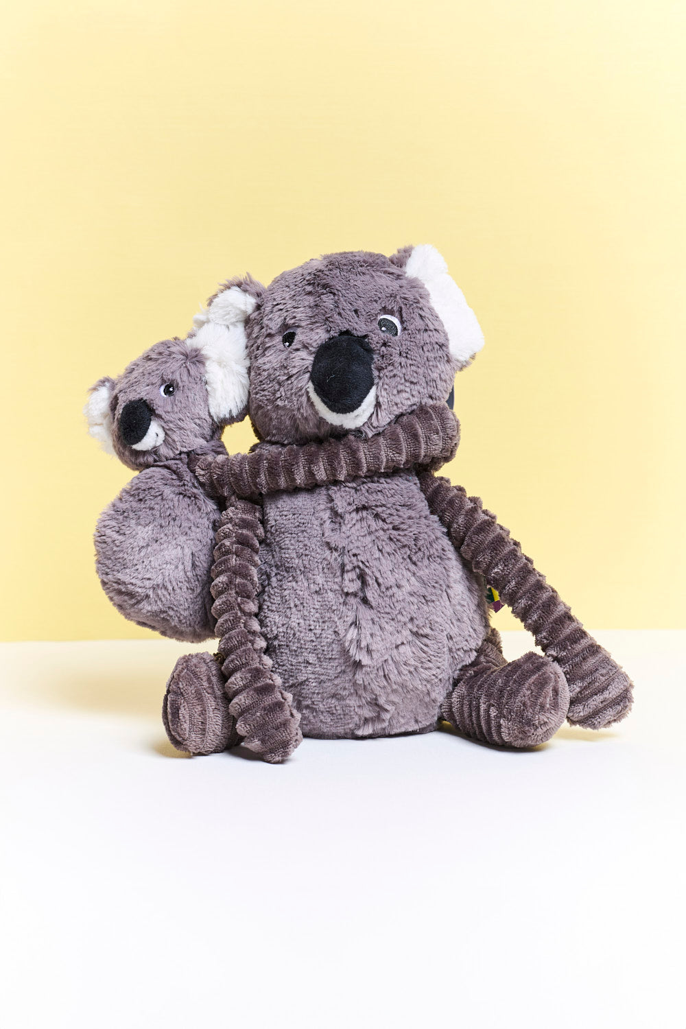 Koala Mum & Baby Plushy - Grey