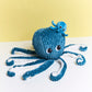 Giant Octopus Mama with Baby - Blue