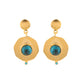 Turquoise and Gold Earrings