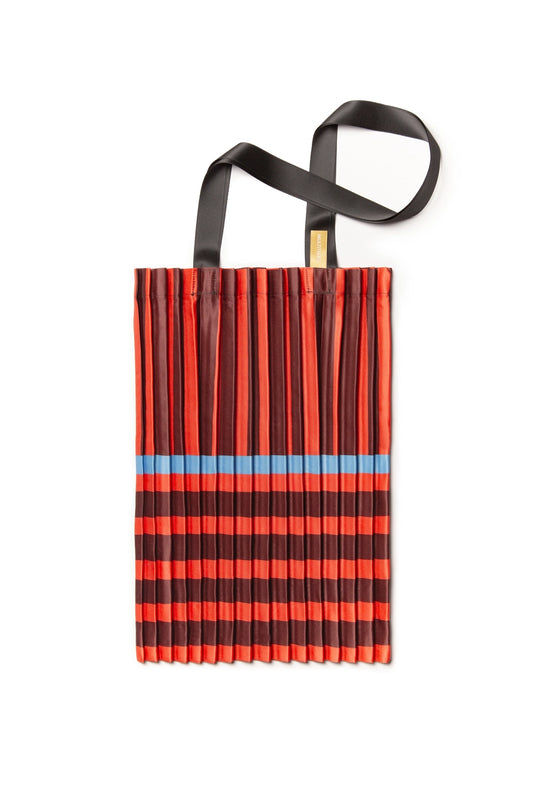 Pleated Tote Bag - Ravello Red