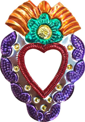 Colored Ex-Voto Heart Mirror