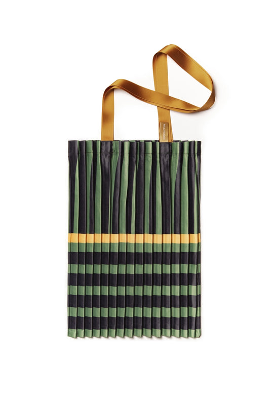 Pleated Tote Bag - Racing Green