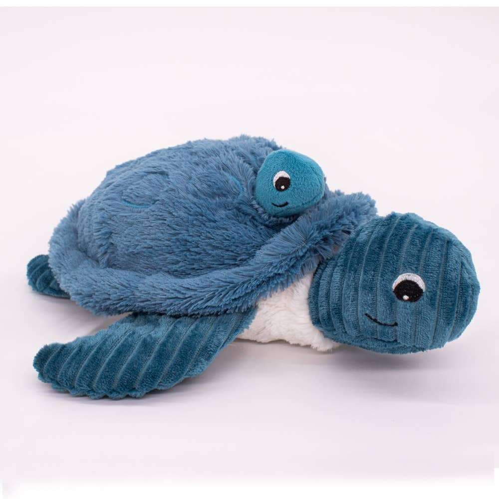 Mum & Baby Turtle Plushy - Navy