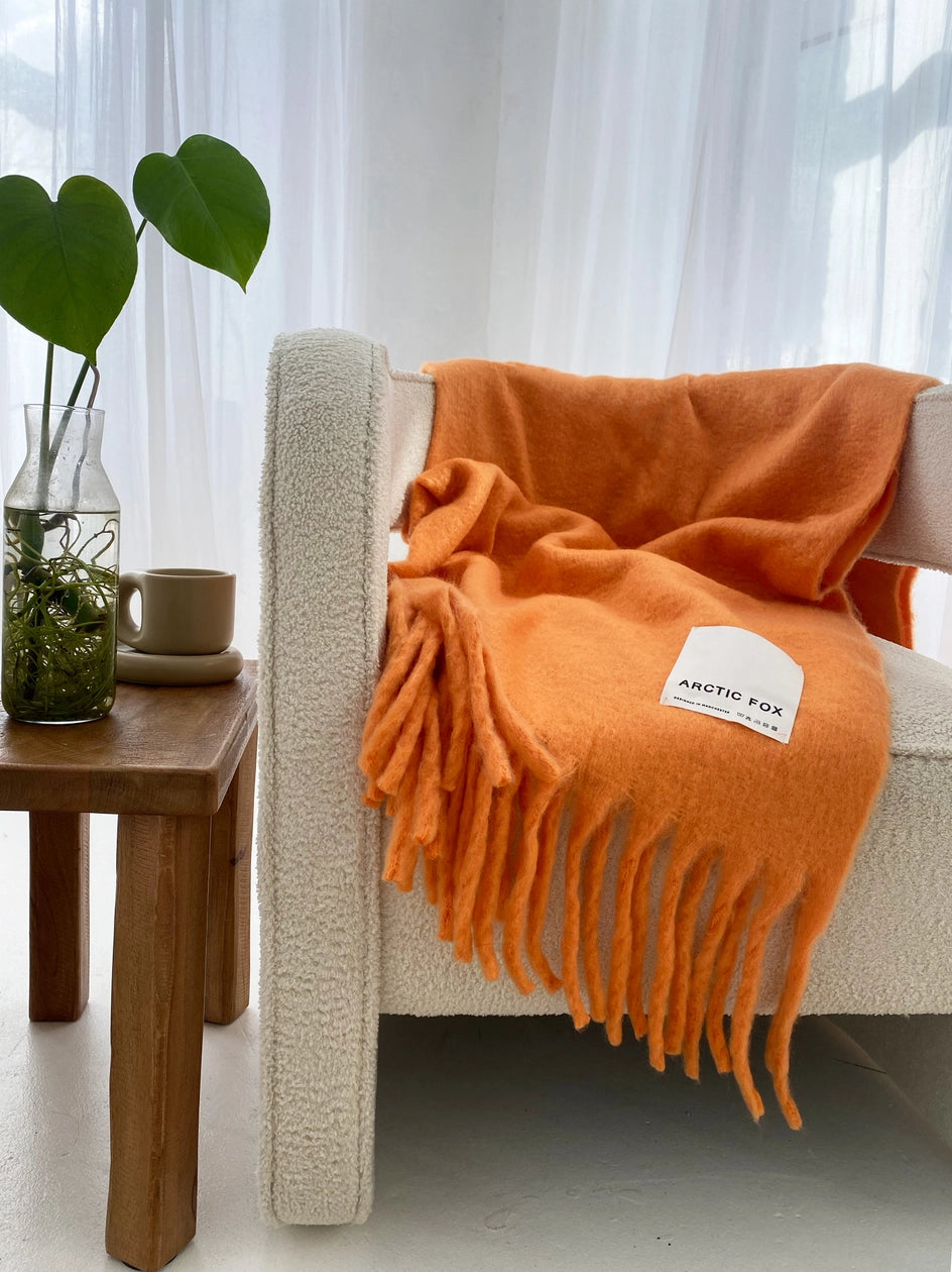 The Reykjavik Throw - 100% Recycled - Apricot