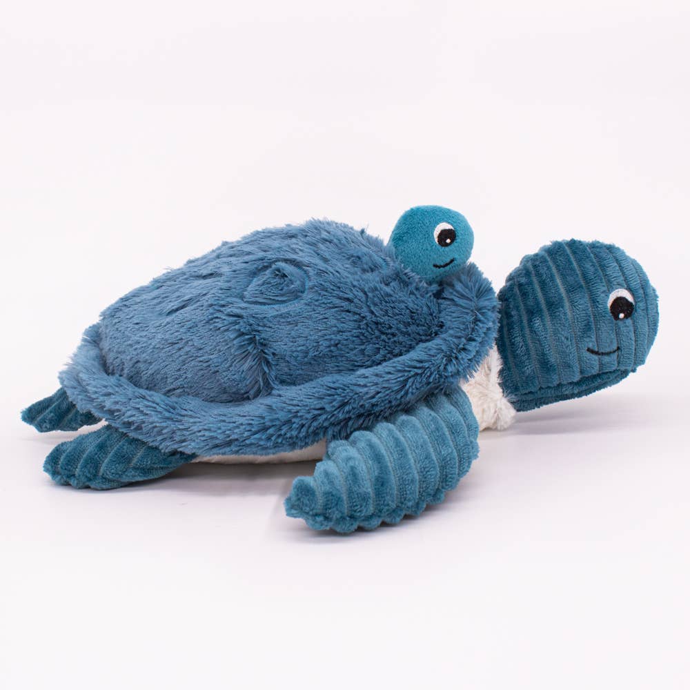 Mum & Baby Turtle Plushy - Navy