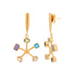 Elegant Five Gemstone Earrings